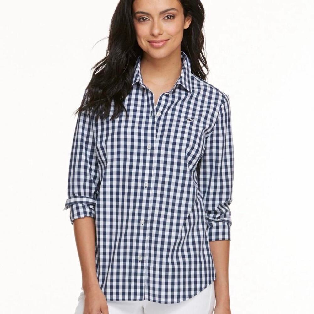 Vineyard vines size 14 gingham button down top